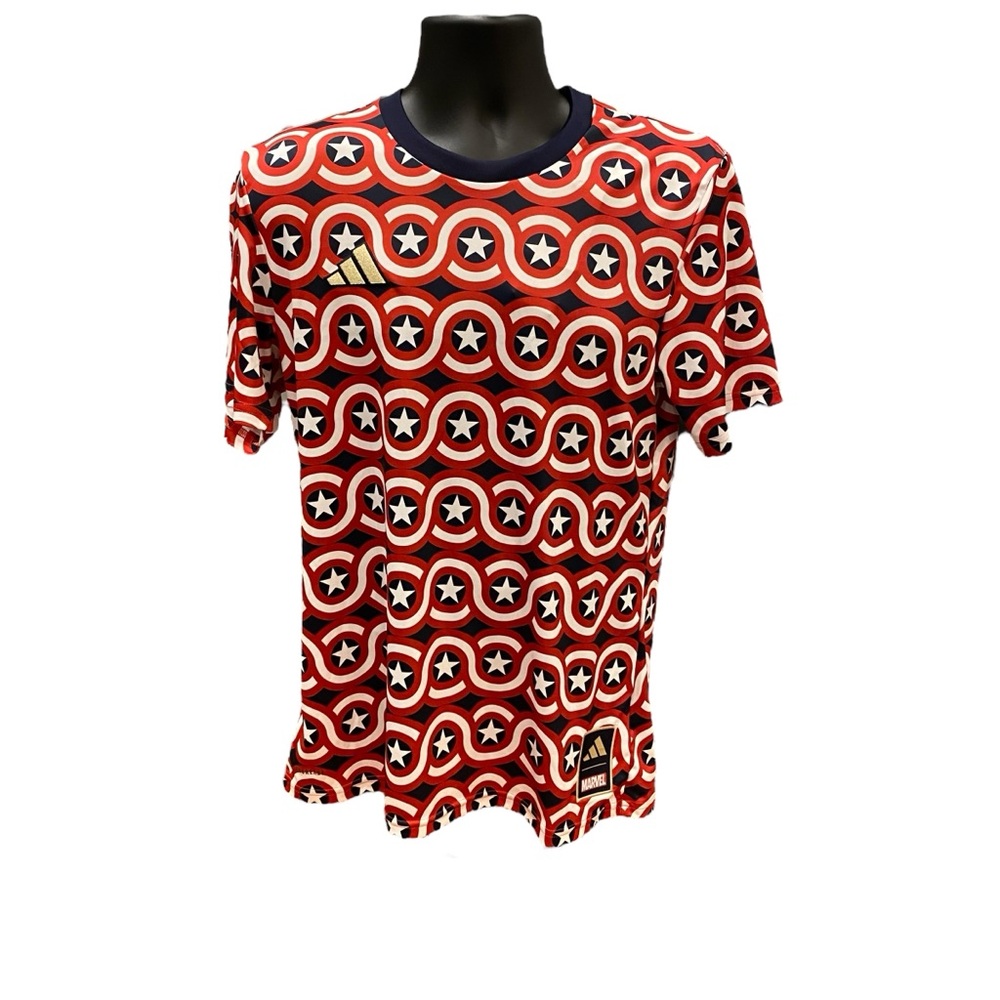 ADIDAS x MARVEL Captain America AEROREADY Soccer Futbol Jersey HT3237 Sz Medium